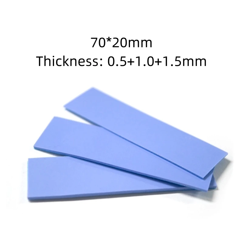 Enhanced Soft Silicone Thermal Cooling Pads, 70x20mm, Versatile and Easy Application