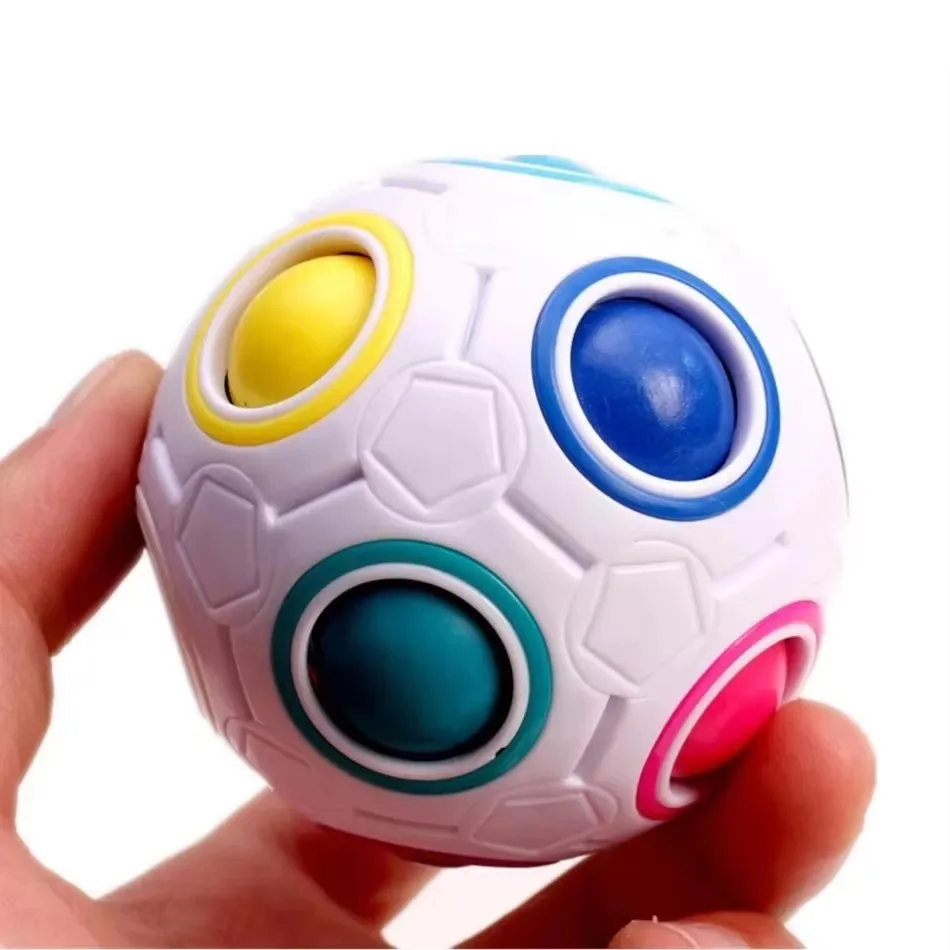 Vibrant Rainbow Sphere Puzzle Toy - Creative Educational Gift