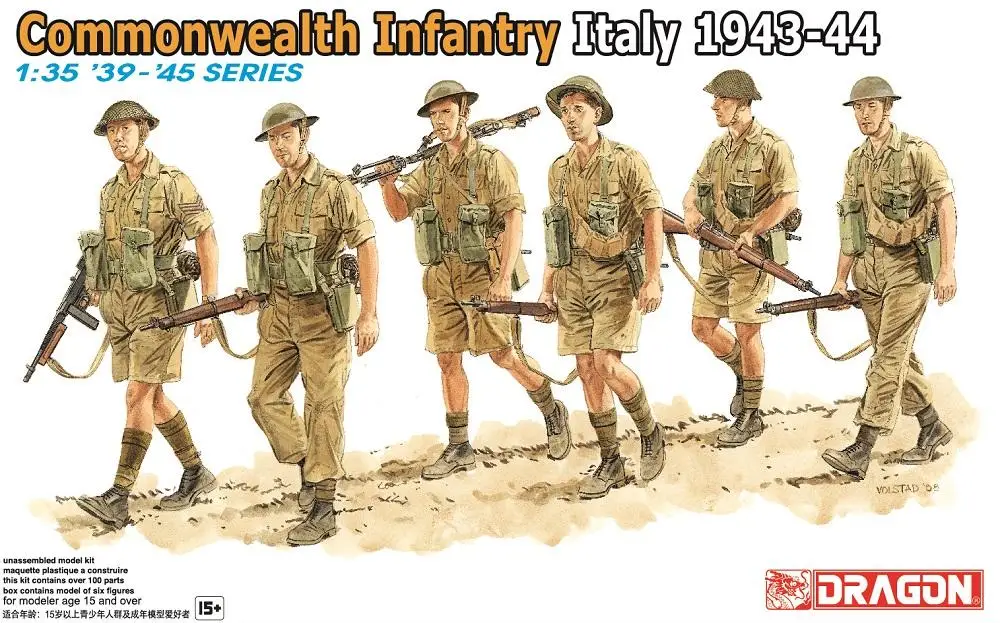 

Dragon 6380 1/35 Scale Commonwealth Infantry Italy 1943 (6 Figures Set)