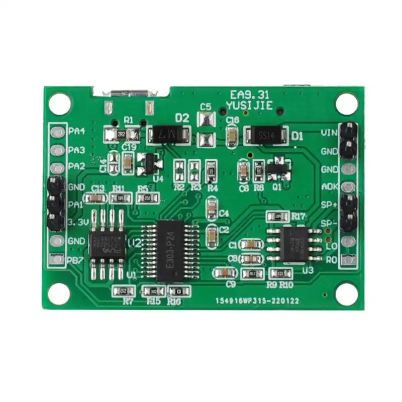 사운드 녹음 모듈 PIR 적외선 센서가 포함된 MP3 음악 음성 재생 키트 DIY Shop Welcomer용 USB 다운로드 TF 카드 지원