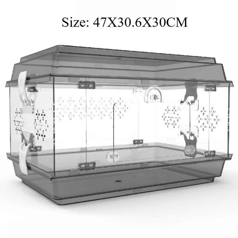 Snakes Terrarium Lizard Growbox Cages Pet Products Acrylic Lizard Kennel Transparent Spider Turtle Tank Reptile Breeding Cage