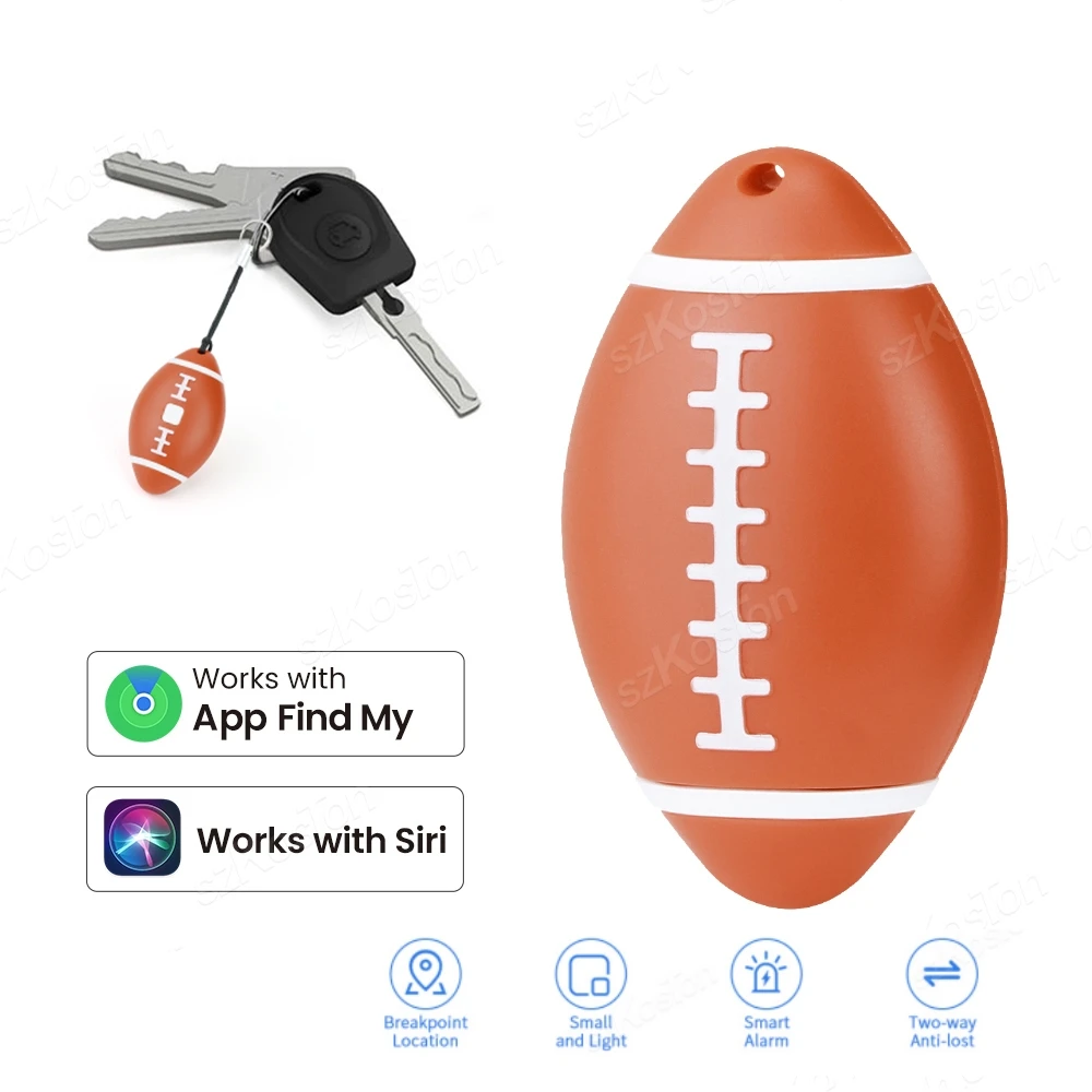 Smart Mini GPS Tag Compatible with iOS Find My APP Rugby Shape GPS Tracker Luggage Wallet Key Finder