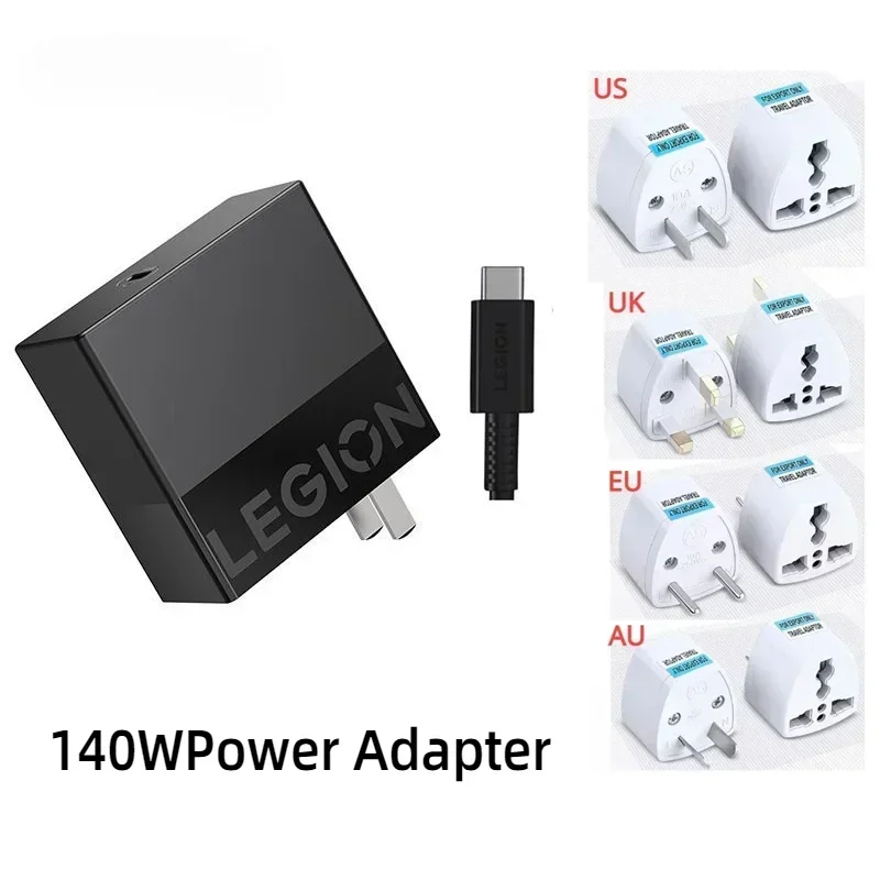 Lenovo Legion C140W GaN Adapter 140WOutput Power Small Portable PD3.1 Type-C CToC Cable For Legion Phone Tablet Laptop