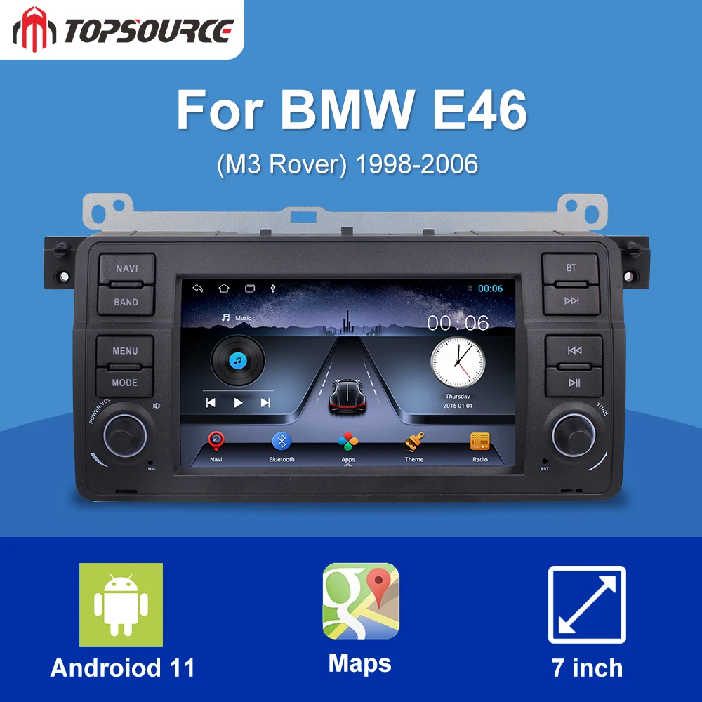 Topsource For Bmw E46 M3 Rover Mg Zt 7" 2g+32g 4g+64g 6g+128g Wifi Car
