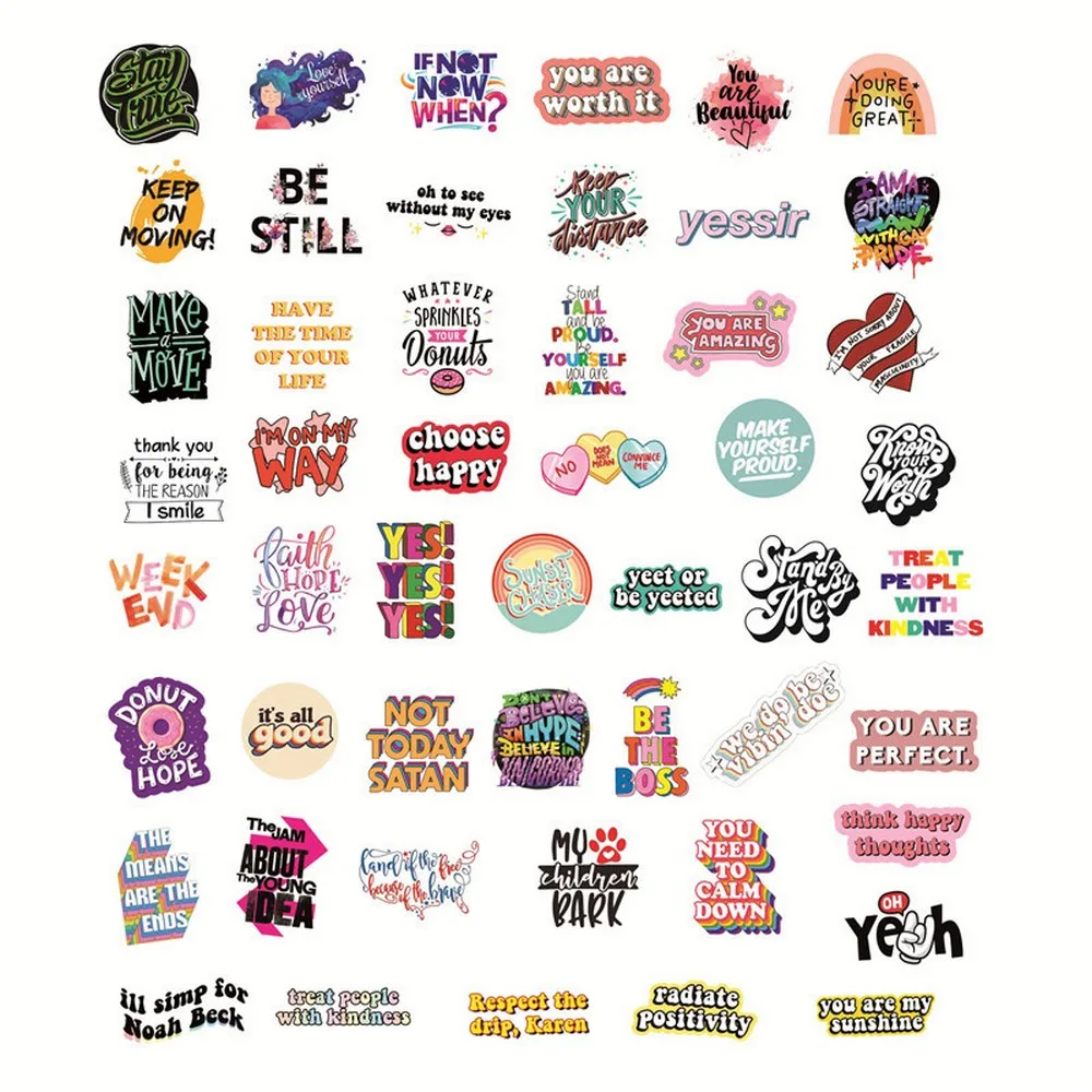 50 Stück inspirierende Zitat-Aufkleber, Vision Board, motivierende Aufkleber für Erwachsene, Teenager, Studenten, Lehrer, ästhetische Aufkleber – Detail 6