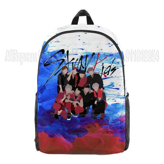 KPOP Stray Kids Backpack Unisex Logo Printed Zipper Muti-Style Shouider Bag  Hairball Pendant Travel Work School Bag Kids Gift - AliExpress
