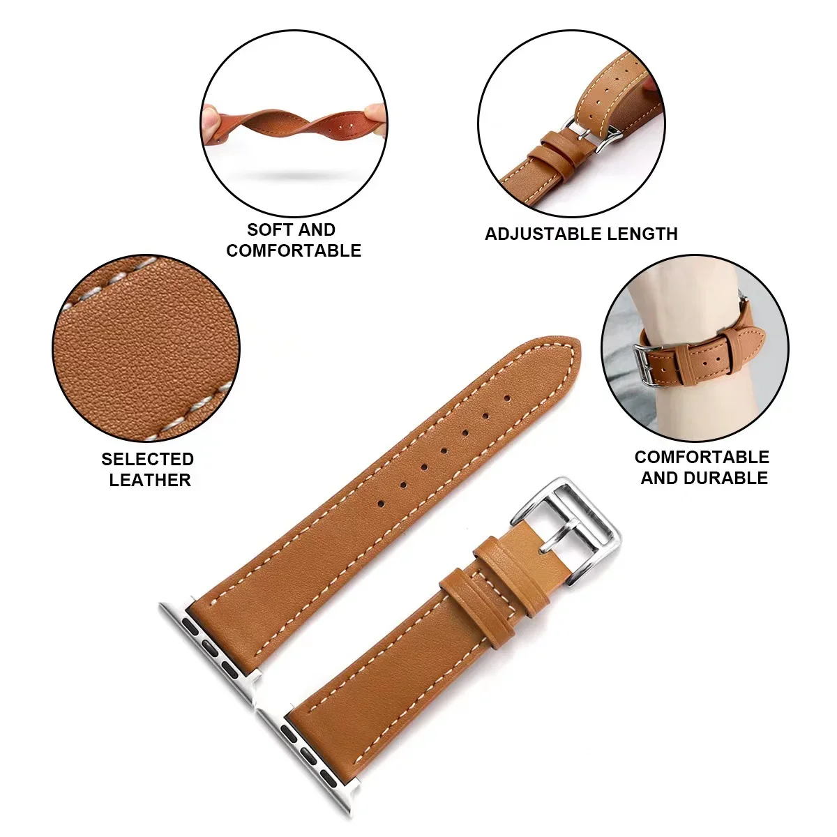 Premium Leather Bracelet Strap