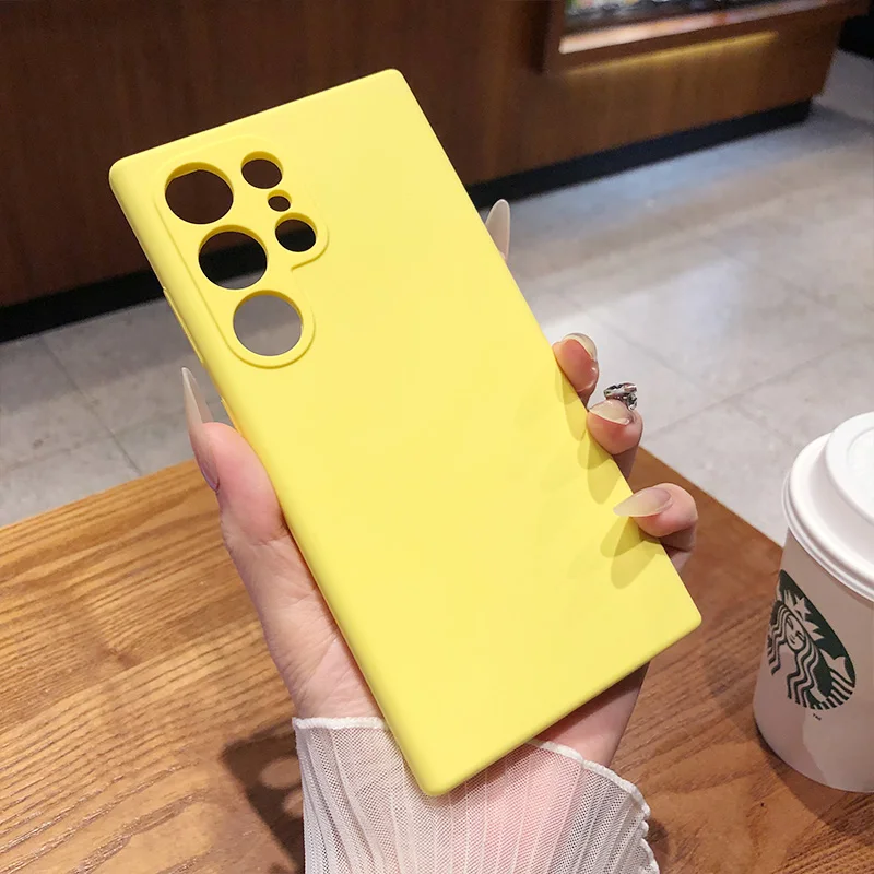 Solid Color Liquid Silicone Shockproof Phone Case with Camera Protection