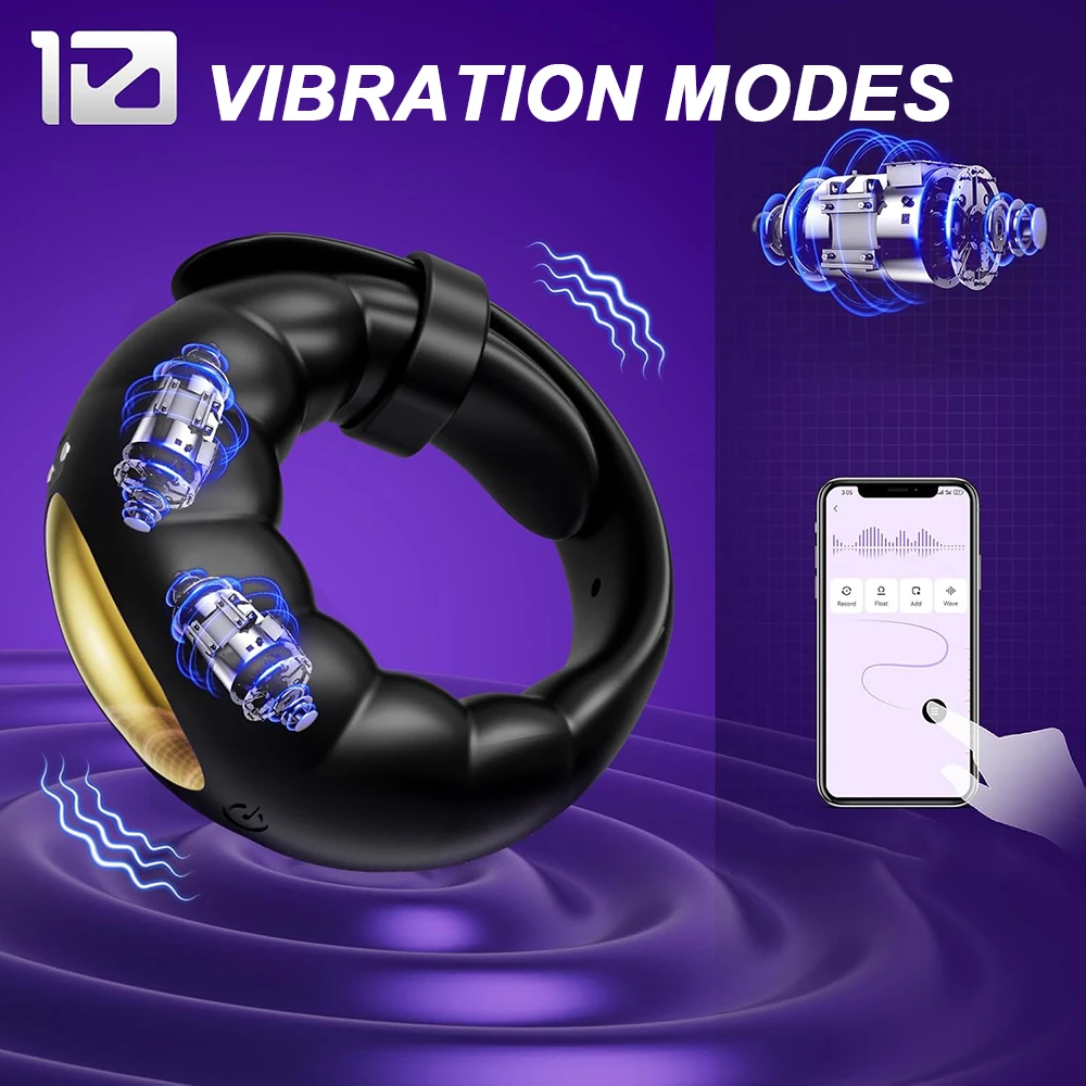 HeartCaptor Silicone Adjustable Vibrating Penis Ring for Couples - Details 3