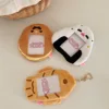 MINKYS Kawaii Food Series Fluffy 3 inch Kpop Photocard Holder Photo Card Holder Bag Pendant School Stationery 3