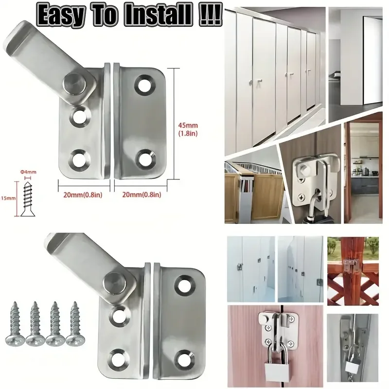 Flip Latch Lock 1Pc Slide Bolt Security Door For Barn Cabinets Pet Cages Garden Bathroom Garage Windows