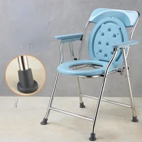 Stainless Steel Folding Toilet Chair  Robust Mobile Lavatory for Senior and Maternity Care, SimpleMaintenance Commode 2
