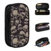 Grunge Pattern With Skulls Rock Pencil Case Classic Pen Box Bags for Student Large Storage Students School Gift Pencilcases 1