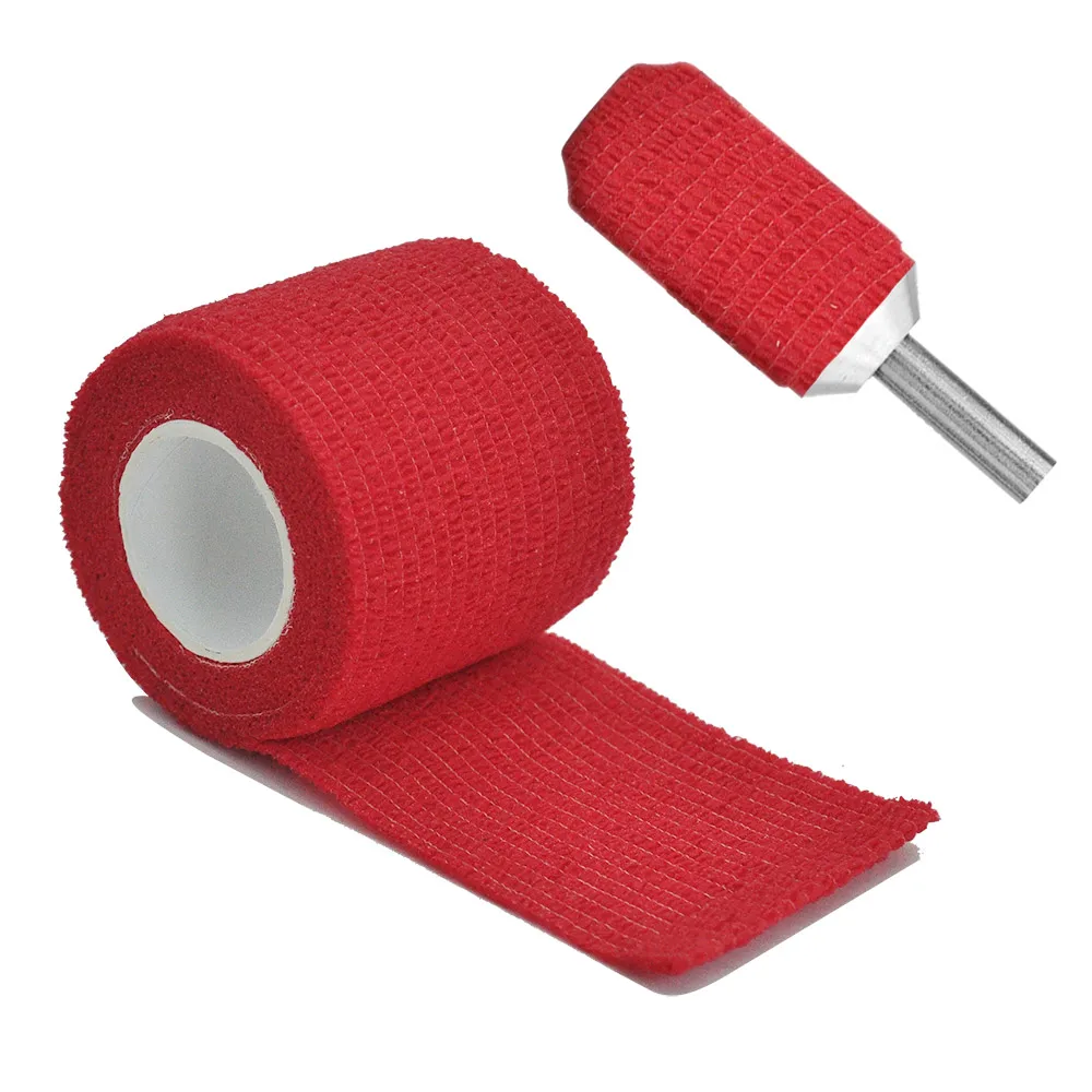 Bande adhésive élastique rouge pour le sport, non-tissé, imperméable, pour la Protection des doigts, accessoires de tatouage