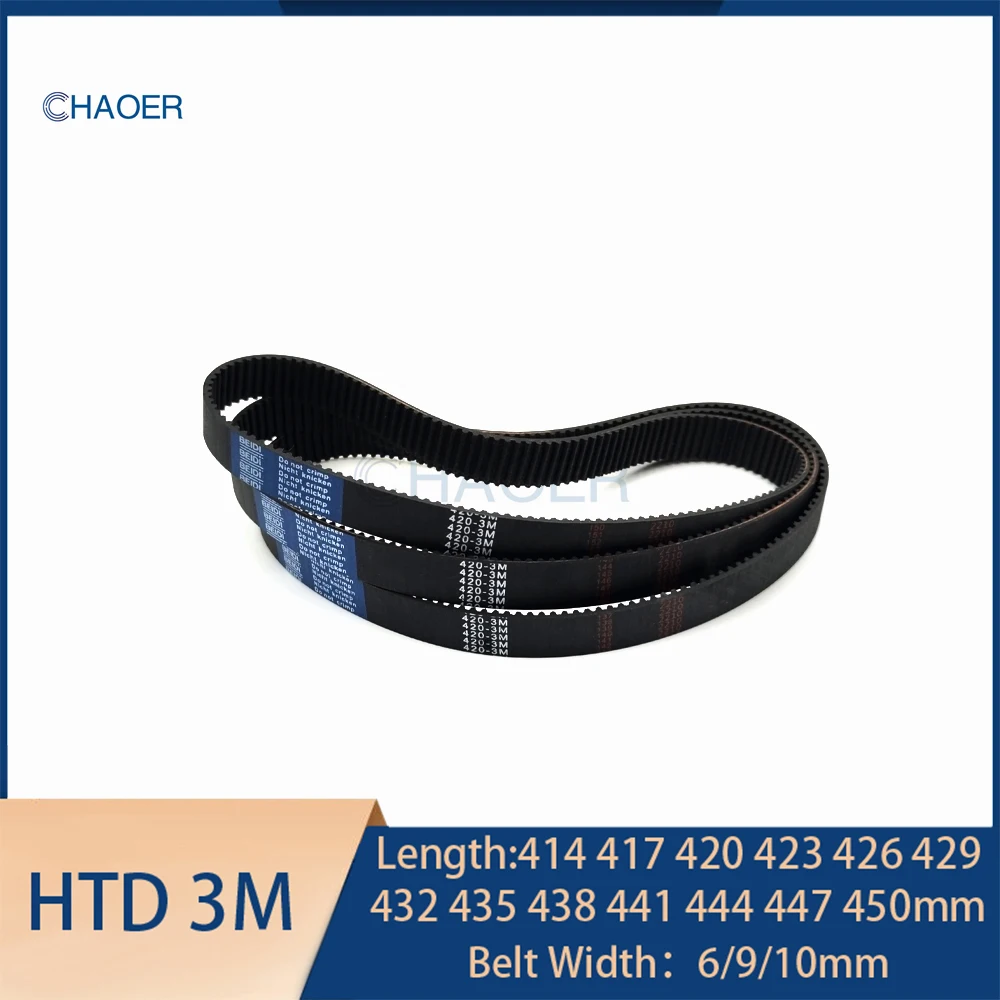 HTD3M Rubber Timing Belt Length 414 417 420 423 426 429 432 435 438 441 444 447 450mm 3M Synchronous Belt 3M-435 3M-447 3M-450