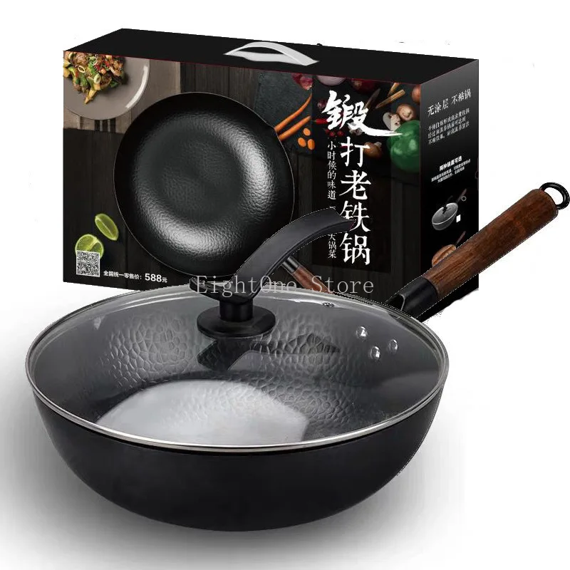 Traditional Chinese Wok Non Stick Pan Camping Cookware Modern Simple  Chinese Wok Utensilios De Cocina Cast Iron Cookware BCC50CG - AliExpress