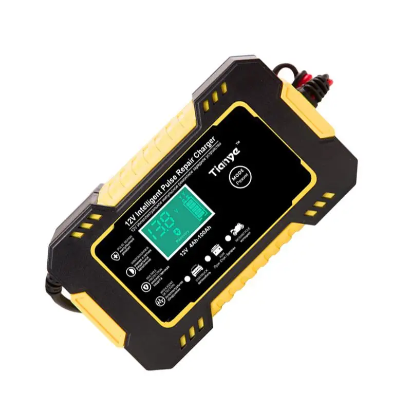 

Car Battery Charger Auto Battery Charger With LCD Screen Fast Car Charger Portable Battery Charger For Car 12V Safety Protection