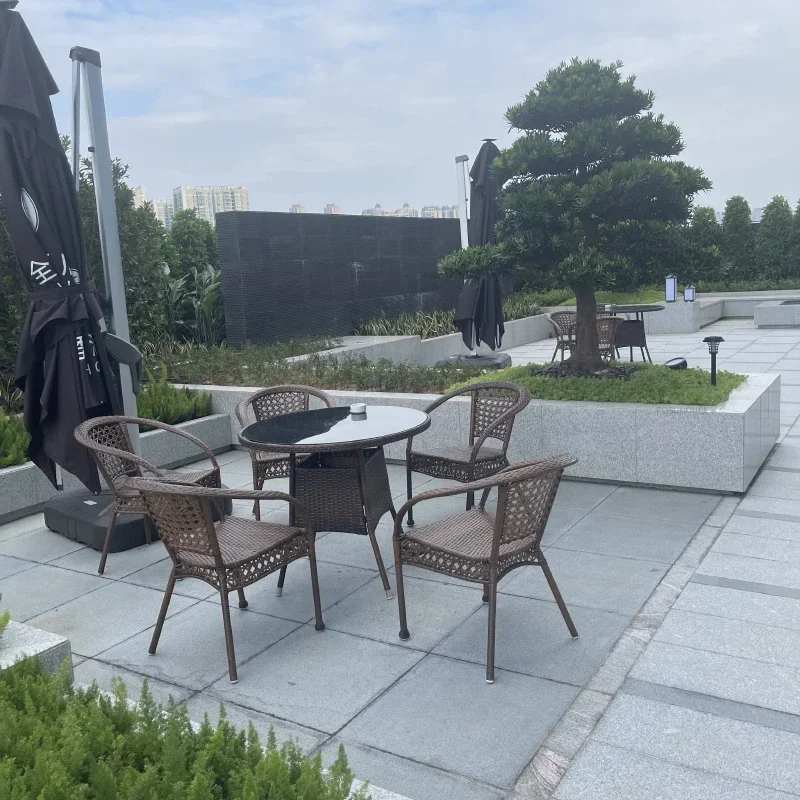 Nordic Patio Outdoor Furniture Set Leisure Balcony Tea Table and Chair Courtyard Outdoor Table and Chair Garden Furniture Sets Y