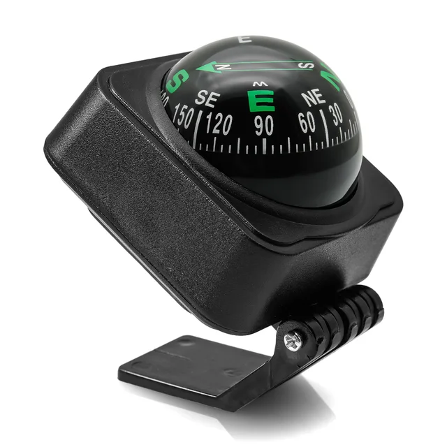 360 Grad Kompass rotation wasserdichter Fahrzeug navigations kugelförmiger Auto  kompass mit Saugnapf Auto kompass dekor - AliExpress