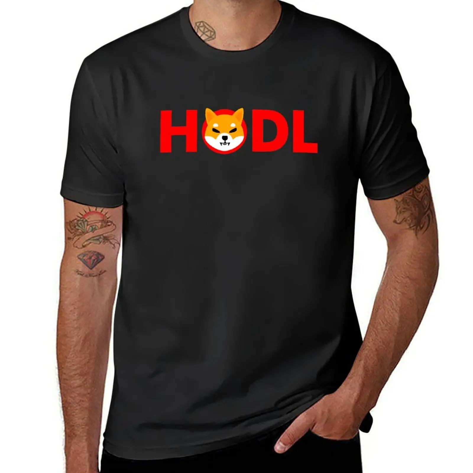 Shiba Inu Hodl - SHIBA INU Crypto SHIB - SHIBA INU coin T-Shirt plus size tops heavyweights mens graphic t-shirts big and tall