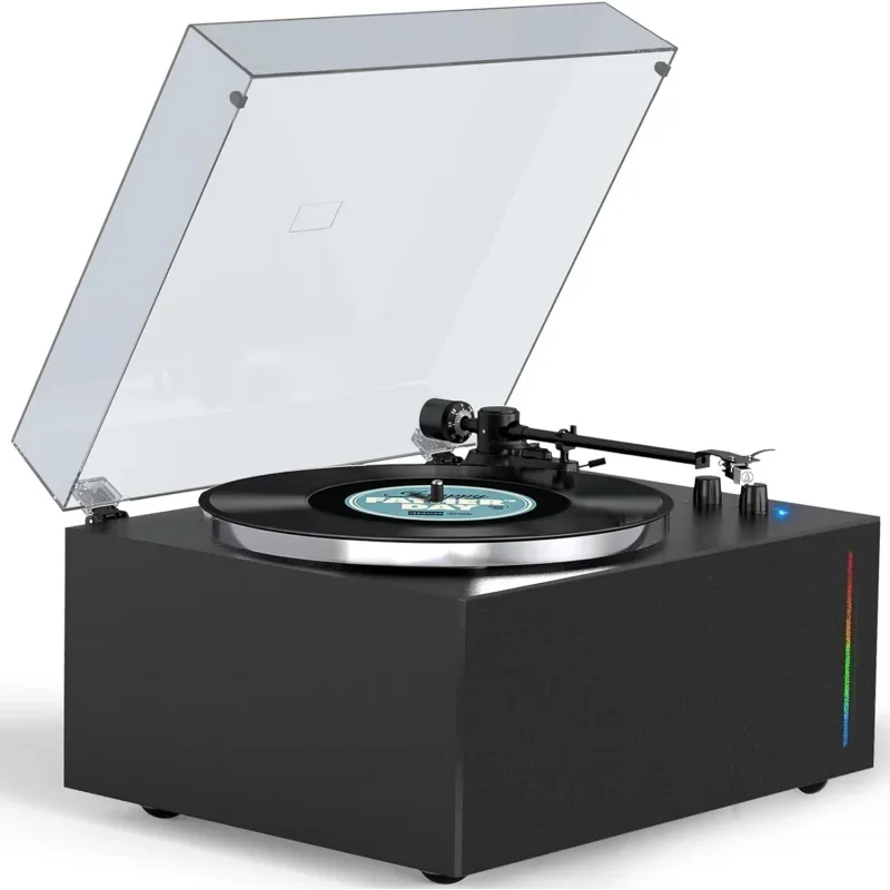

Turntables Vinyl Record Player with Built-in Treble and Bass Speakers Phono Preamp, High Fidelity All-in-One Record Player for V