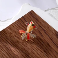 Breloques colorées en forme de poisson rouge, faites à la main, pendentif en forme de poisson délicat pour boucle d'oreille et collier, fabrication de bijoux à faire soi-même, 2 pièces/paquet 3