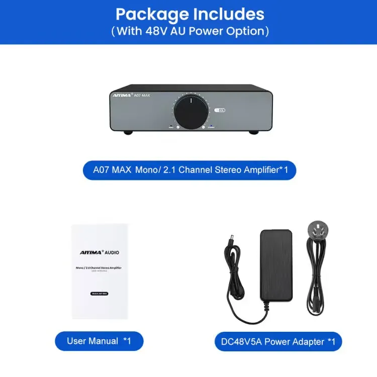 AIYIMA-A07 Maxステレオパワーアンプ,デジタルスピーカーアンプ