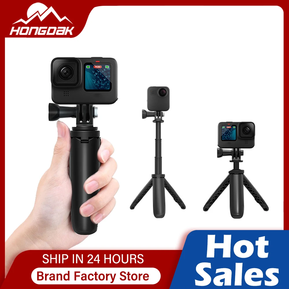 

for Gopro Vlog Tripod Foldable Tripod Mini Portable Monopod for Go Pro Hero 11 10 Black Session Osmo Action Camera Accessory