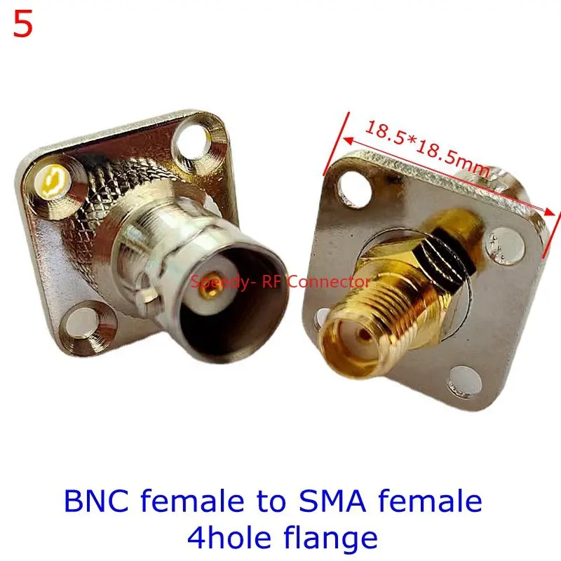 2PCS Q9 BNC To SMA Male Female Disc Straight Connector BNC To SMA Disc for Motorola Walkie-talkie Adapter Coax RF Brass Copper