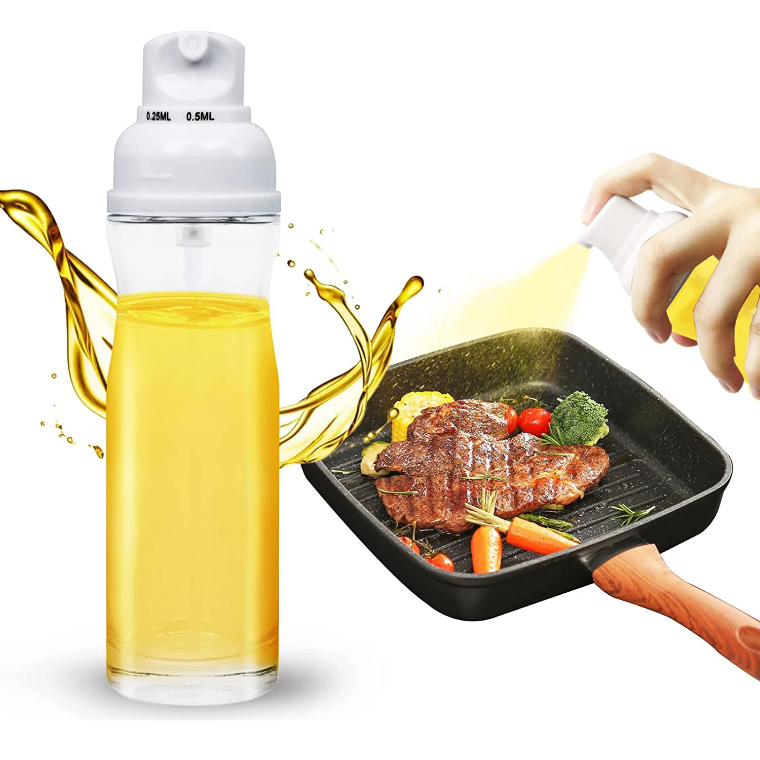 250MlCoconutCanolaOilSprayBottleForCookingBakingBbqOilMister