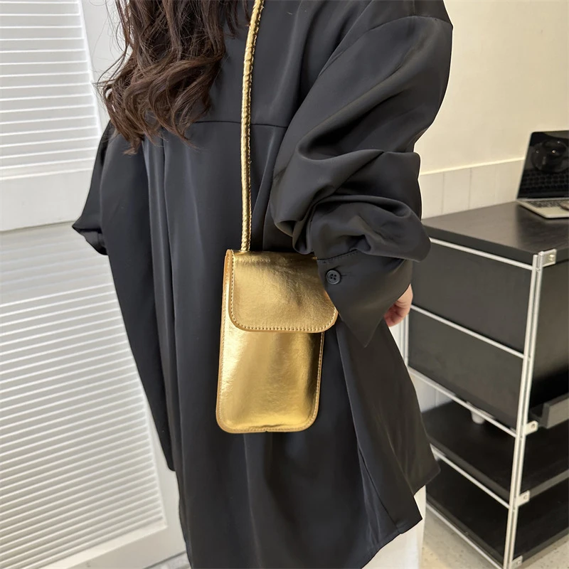 Casual Women Bags Pu Leather Wallets Solid Color Cell Phone Purse Lady Crossbody Shoulder Bag Handbag Money Messenger Bag