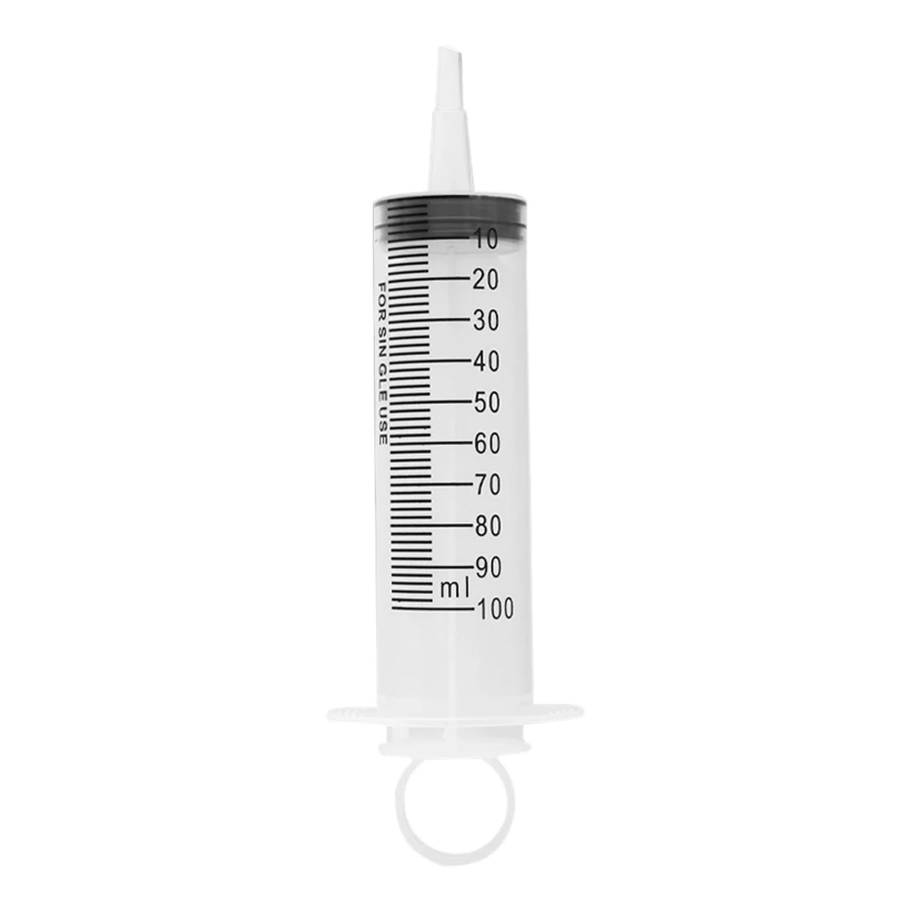 100ml Liquid Syringe Glue Filling Plastic Syringe Nutrient Sterile Without Needle Watering Refilling for Industrial Hydroponics