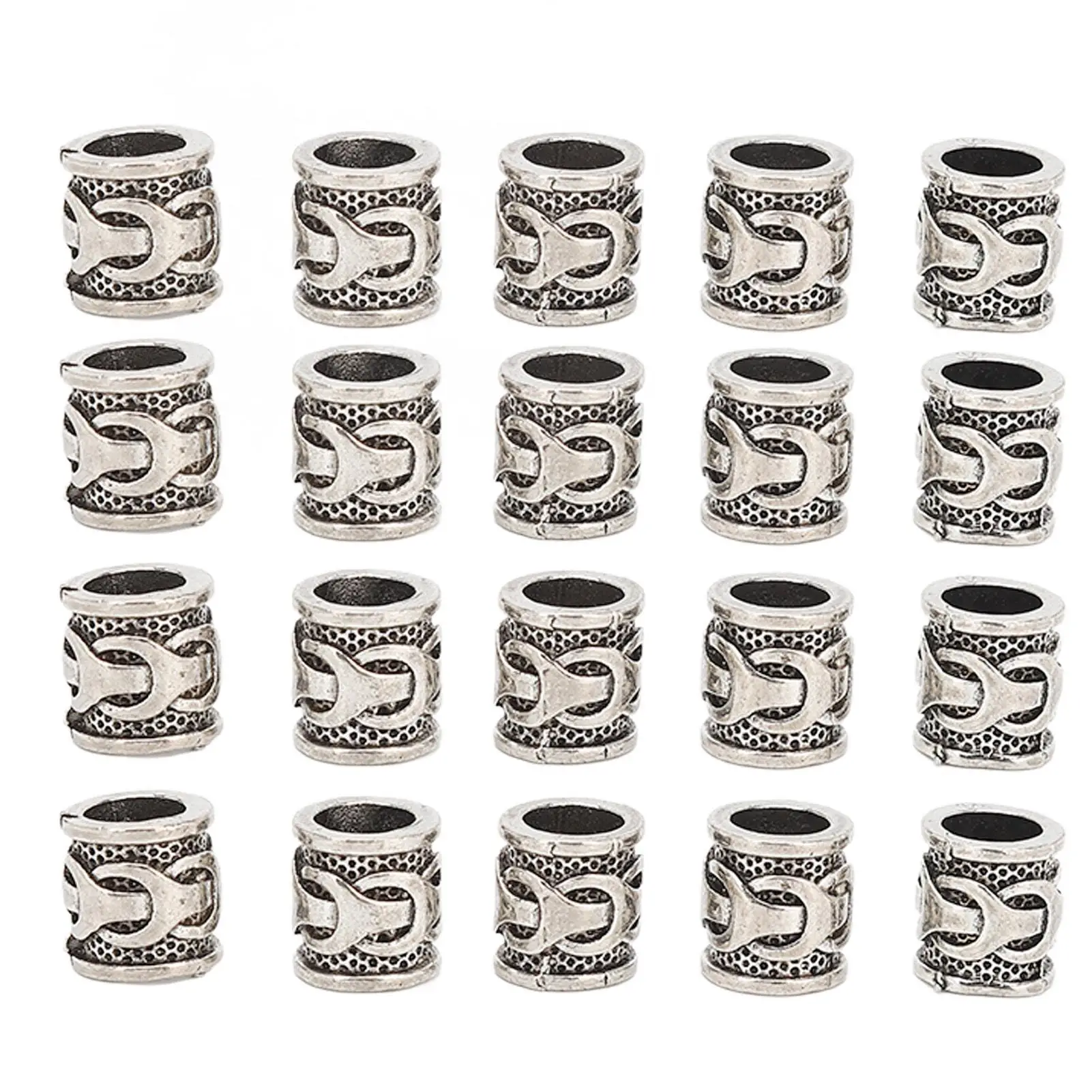 Engraved Alloy Beard Braiding Beads-Portable Dreadlocks & for bracelet Decoration for Holidays and Parties