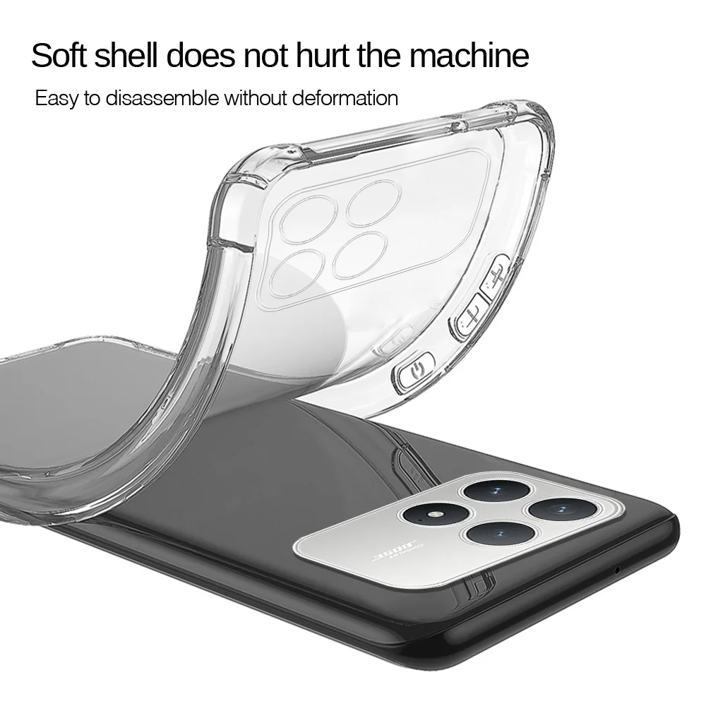 Clear Airbags Soft Cover with Camera Lens Protection
