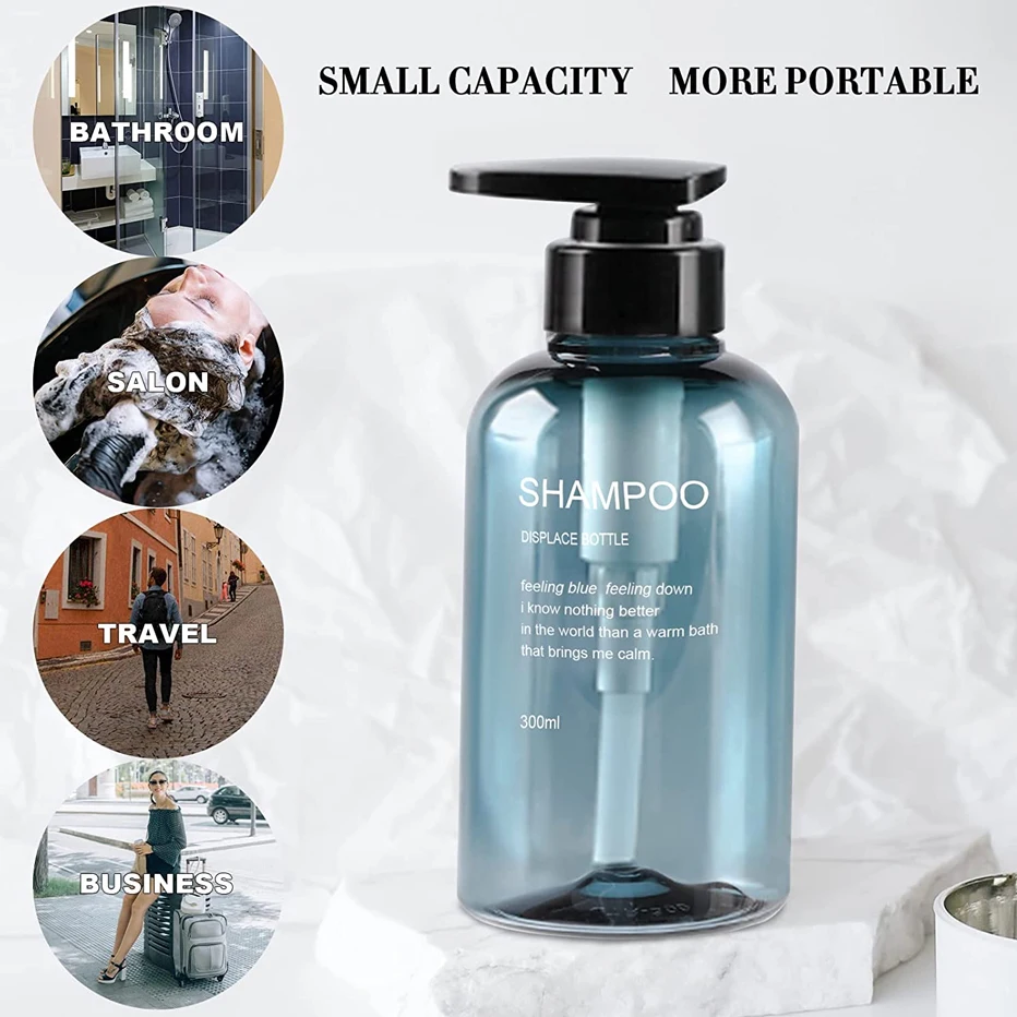 Soap Dispenser 300/500ML Soap Dispenser Bottle Shampoo Conditioner Body Soap Bottle Set Large Refillable Lotion Dispenser Bathroom Accessories