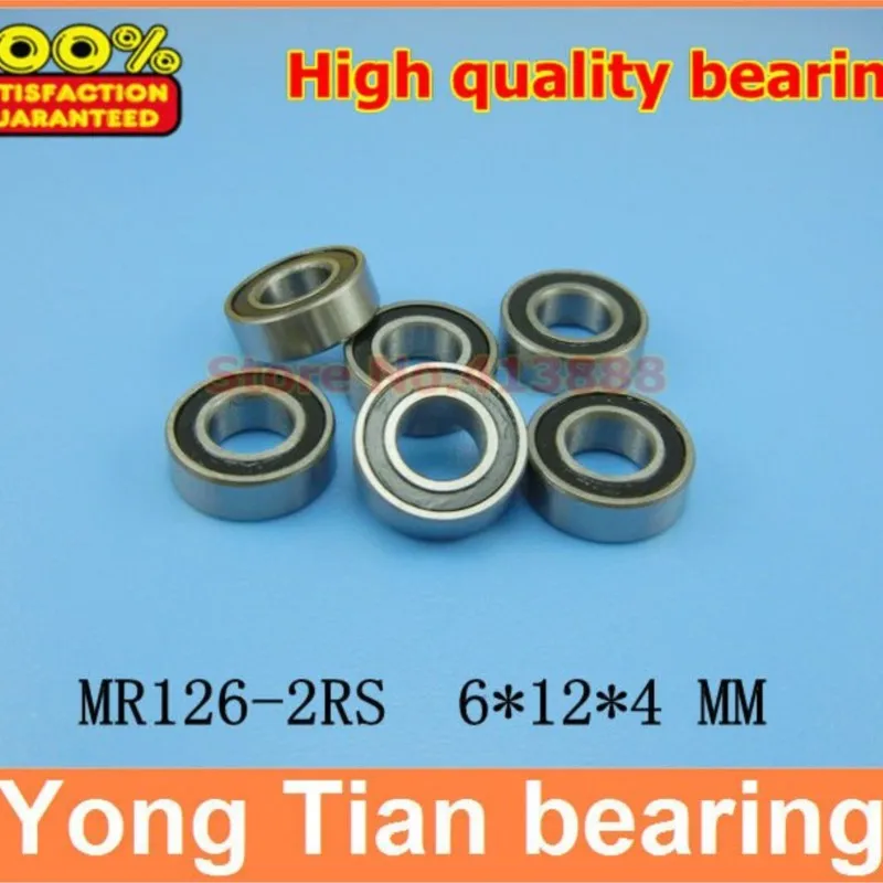 

NBZH 500 шт./лот Бесплатная доставка Высокое качество двойной резиновый уплотнительный чехол миниатюрный глубокий шаровой подшипник MR126-2RS 6*12*4 мм