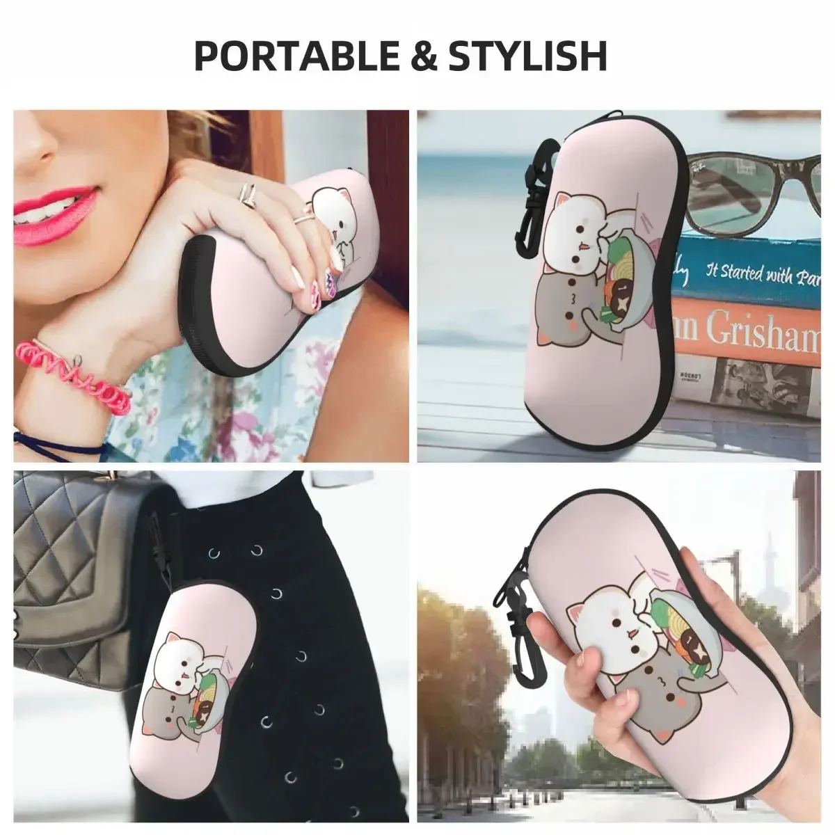 Peach And Goma Eating Salad Glasses Case Fashion Shell Eyeglasses Case Sunglasses Box