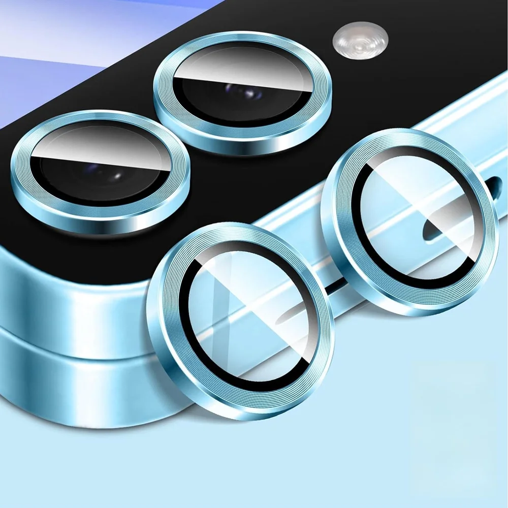 Enhanced Camera Screen Protector for Samsung Galaxy Z Flip7 - Metal Ring Lens Film with Tempered Glass