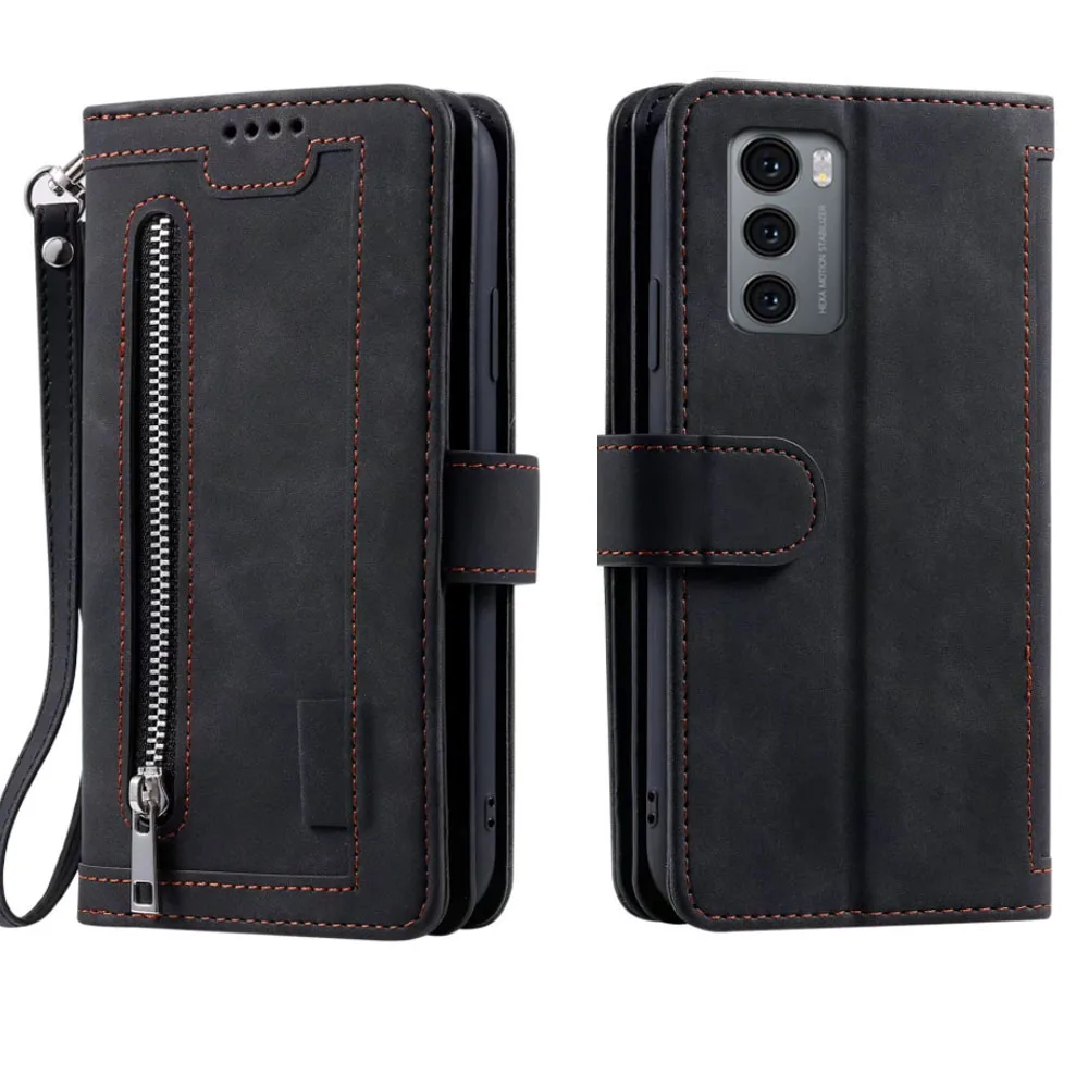 Premium 9-Card Zipper Wallet Case with Wrist Strap - Carnival Edition