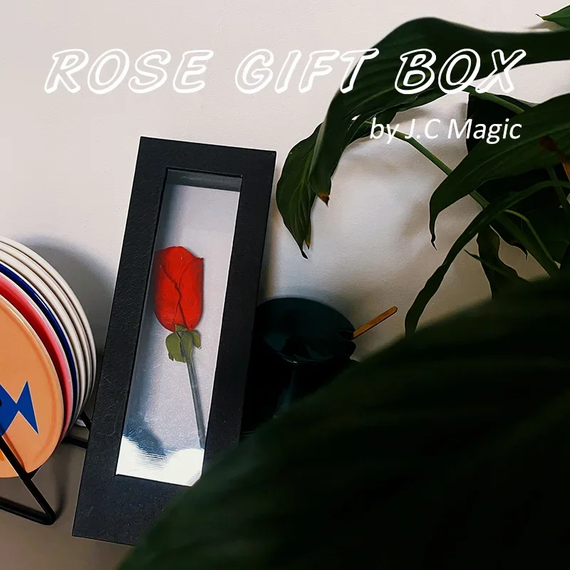 

Rose Gift Box by J.C Magic Stage Magic Tricks Illusions Gimmick Party Magic Show Flower Appear From Empty Box Romantic Props Fun