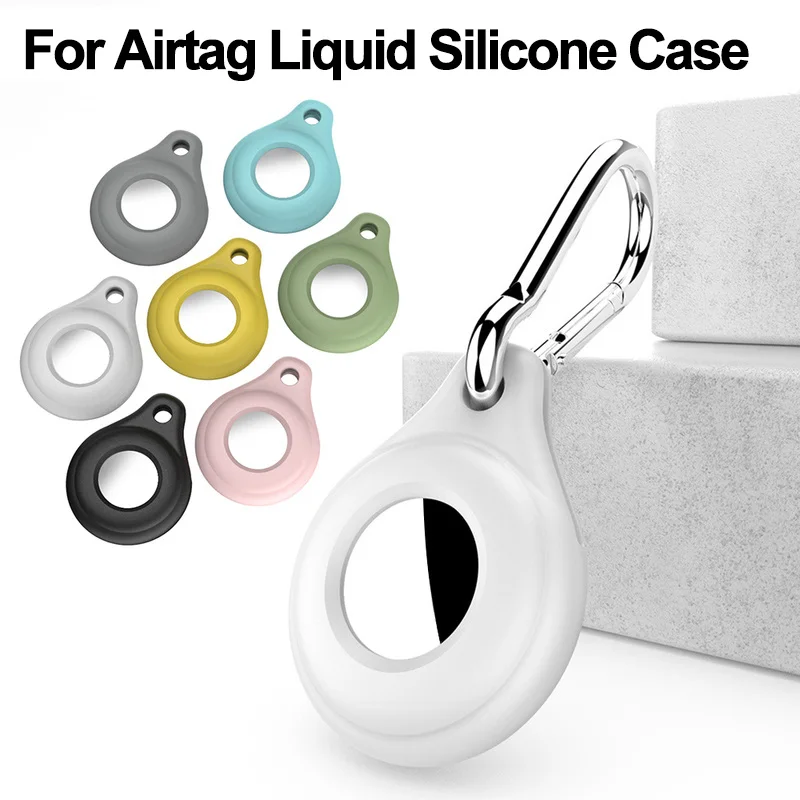 For Apple Airtags Tracking Device Cover Silicone Cover Anti-lost Dog Tracker Accessories Portable Key Fob for Apple AirTag