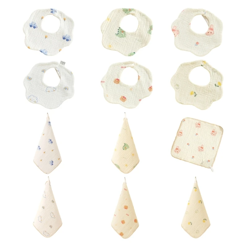 

2 вида, Детская бандана, Слюнявчики, мягкое полотенце для лица для новорожденных с регулируемыми защелками для малышей