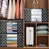 Foldable High Quality Quilt Storage Bag Large Capacity Blanket Clothes Closet Organizer with Reinforced Handle and Clear Window 5