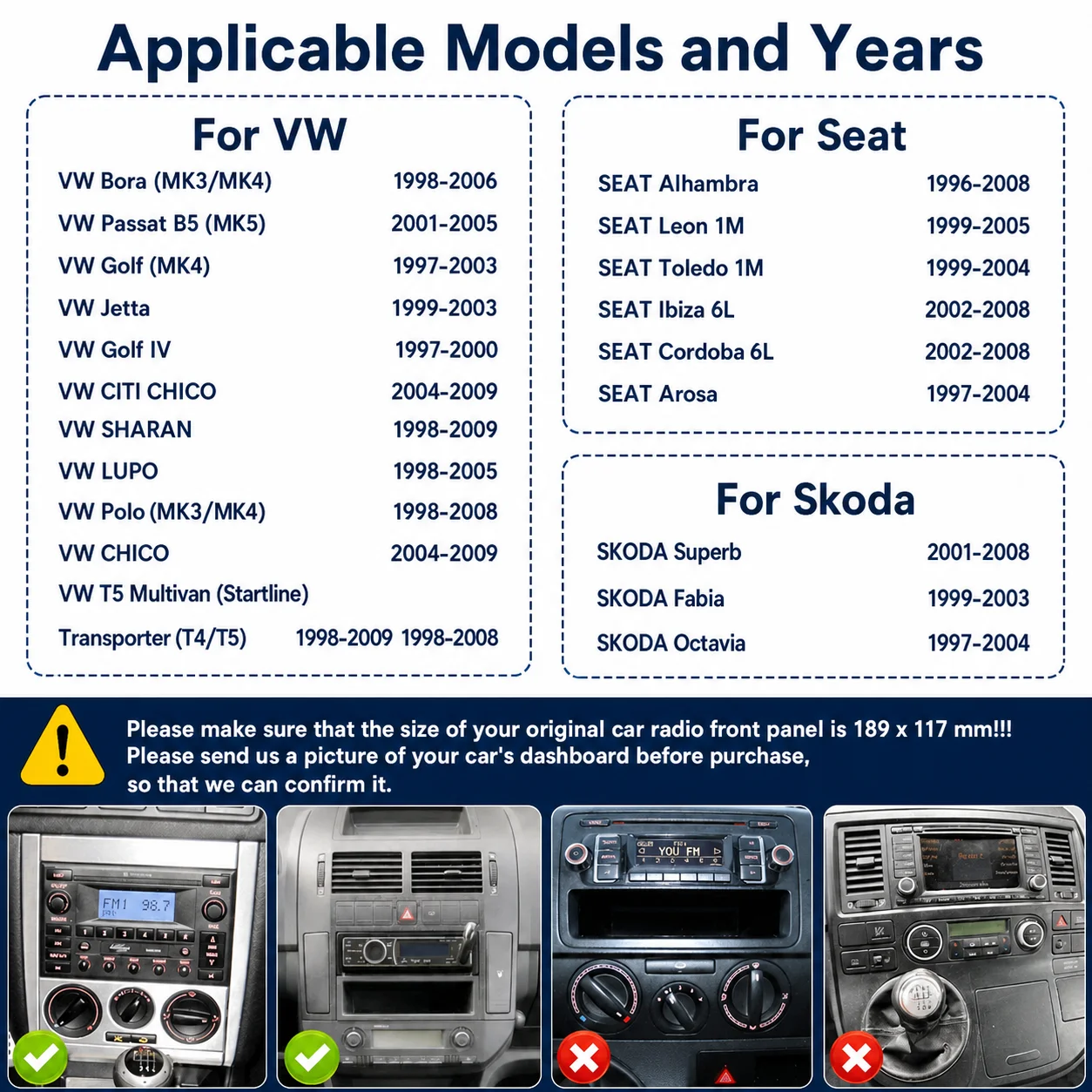 Radio Estéreo para Auto Junsun 4G Android para VW Golf 4 MK4 Passat B5 Polo Bora Jetta T5 Transporter GPS WiFi Bluetooth FM RDS CarPlay Inalámbrico Android Auto Pantalla Táctil 3