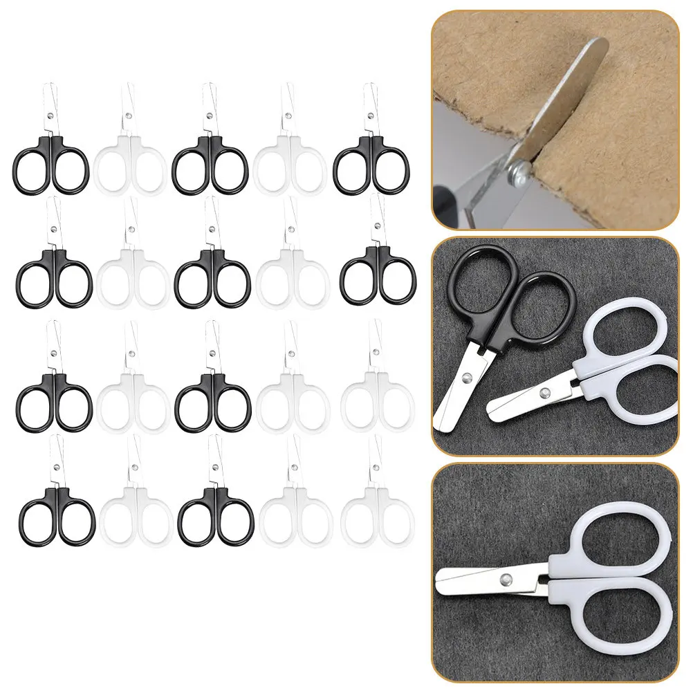 20Pcs 어린이 안전 가위 종이 공예를위한 울트라 파인 팁 자수 스크랩북 DIY 카드 만들기 수공예 프로젝트 미니