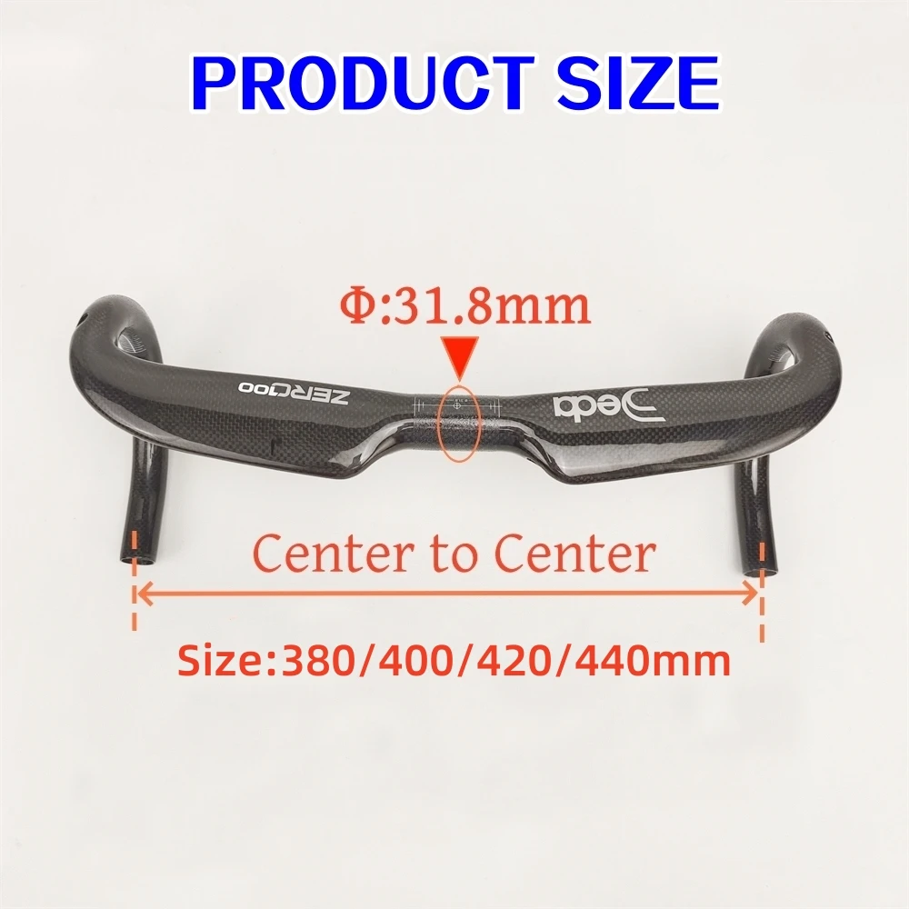 Carbon Fiber Aerodynamic Bicycle Handlebars - Lightweight & Reinforced Design with Internal Routing
