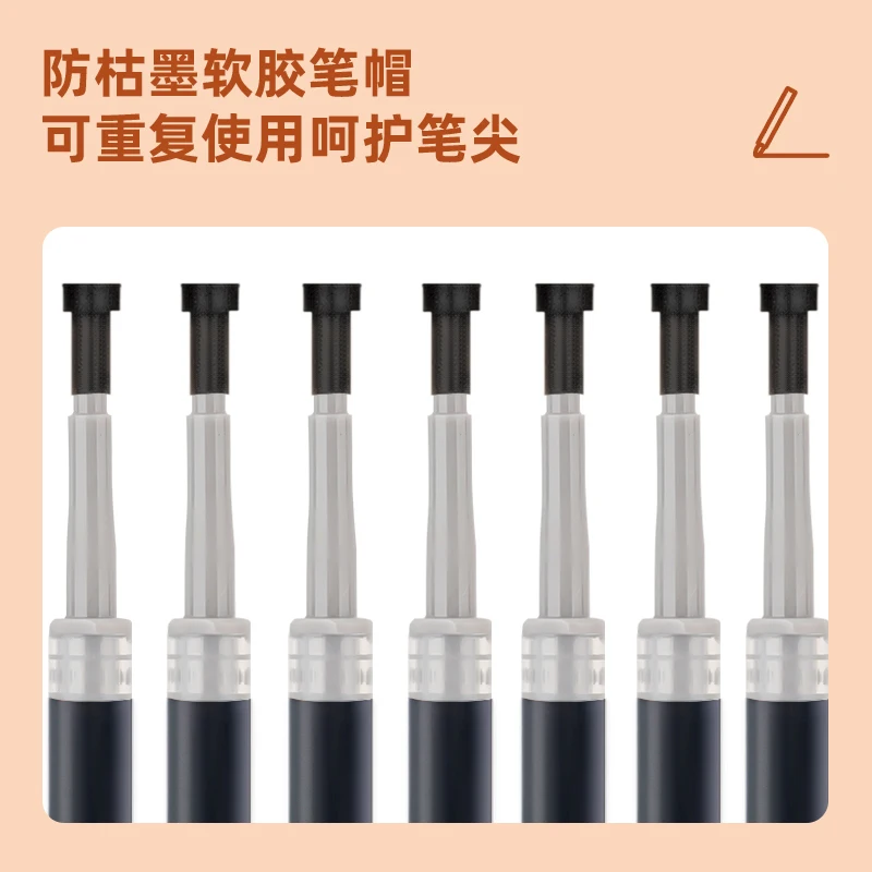 델리 20pcs 0.5mm 검정 잉크 젤 펜 리필 학교 용품 사무용 펜 젤 펜 리필 교체 문구에 적합