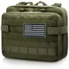 Tactical Admin Pouch of Double Layer Design, Molle EDC EMT Utility Pouches ,Sleeve Modular Tool Pouch Large Capacity 1