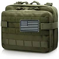 Tactical Admin Pouch of Double Layer Design, Molle EDC EMT Utility Pouches ,Sleeve Modular Tool Pouch Large Capacity 1