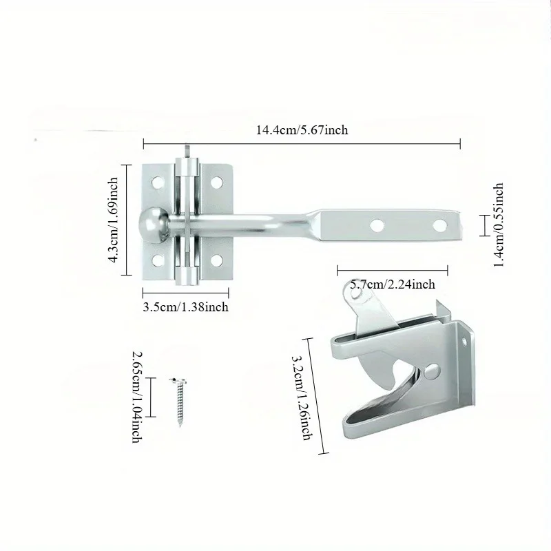 One Set Fence Hinge Pins Silver Iron Pins Fence Latch Lock Door Buckle Garden Hardware Door & Window Hardware Screws